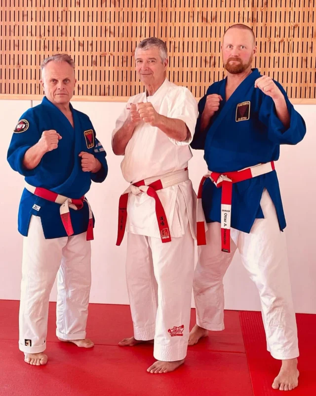 K. Tenhunen 7. dan 🇫🇮, P. Coulon 7. dan 🇫🇷 and O. Vassenden 6. dan 🇳🇴 at the ju-jutsuseminar organized by master Coulon in Rumilly, France 👊🏻

#hokutoryu #hokutoryujujutsu #jujutsu #jujitsu #wfj #thekingofmartialarts #rumilly #france #jujutsuseminar #jujutsucamp #pascalcoulon #ottarvassenden #kimmotenhunen @karatefinland